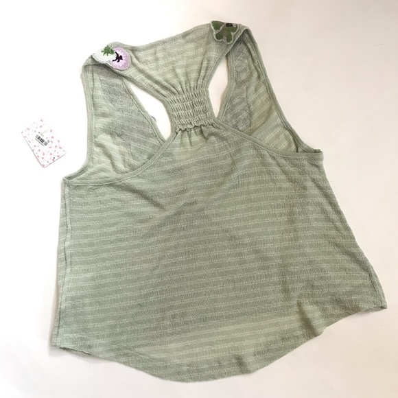 Free People Embroidered faux wrap racer back tank - Picture 6 of 8